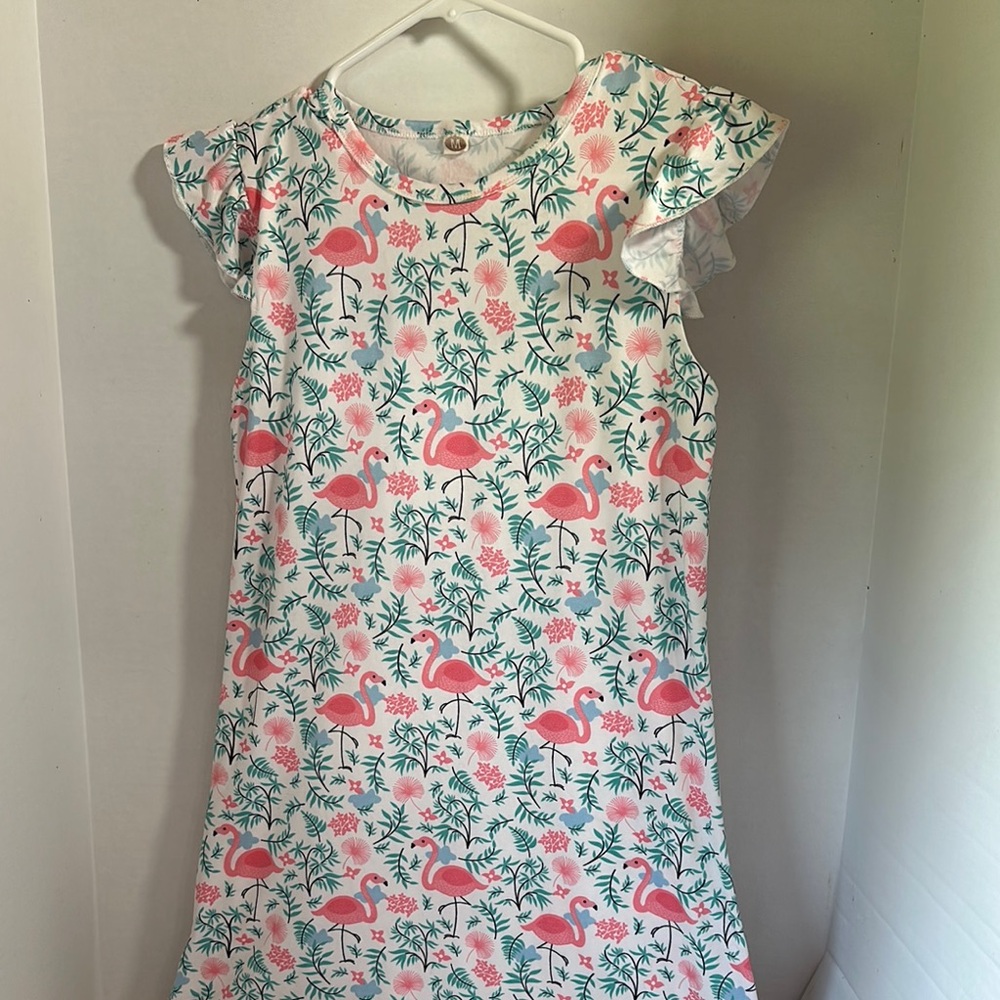 Flamingo short sleeve dress size medium